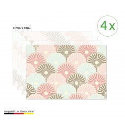 Abstrakter Löwenzahn - Tischsets aus Premium vinyl (abwaschbar) - 4 Stück - 44 x 32 cm