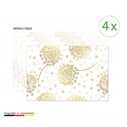 Goldene Pusteblume - Tischsets aus Premium vinyl (abwaschbar) - 4 Stück - 44 x 32 cm
