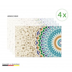 Farbiges Mosaik  - Tischsets aus Premium vinyl (abwaschbar) - 4 Stück - 44 x 32 cm