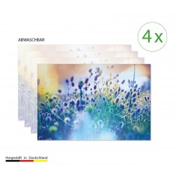Blumenwiese - Tischsets aus Premium vinyl (abwaschbar) - 4 Stück - 44 x 32 cm