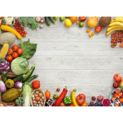 Tischsets | Platzsets - Gesund & Frisch "Obst und Gemüse im Mix " aus Papier - 44 x 32 cm