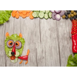Tischsets | Platzsets - Gesund & Frisch "Vegetarischer Löwe " aus Papier - 44 x 32 cm