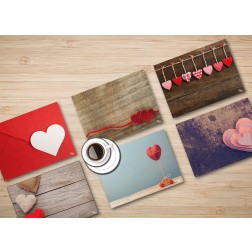 Tischsets | Platzsets - Valentinstag "Valentinstagsset für Verliebte" aus Papier - 44 x 32 cm