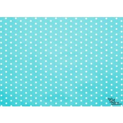 Tischsets | Platzsets - Muster "hellblau gepunktet" aus Papier - 44 x 32 cm