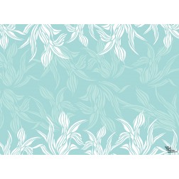 Tischsets | Platzsets - Muster "hellblau / weißes Gras" aus Papier - 44 x 32 cm