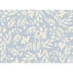 Tischsets | Platzsets - Muster "creme / blaue Blumen" aus Papier - 44 x 32 cm