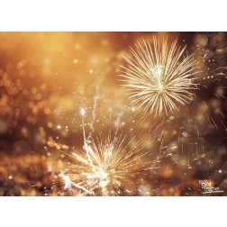 Tischsets | Platzsets - Silvester "Feuerwerk bronze" aus Papier - 44 x 32 cm