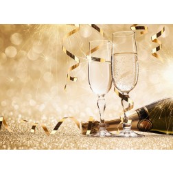 Tischsets | Platzsets - Silvester "edles Gold" aus Papier - 44 x 32 cm