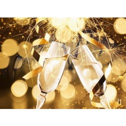 Tischsets | Platzsets - Silvester "Golden" aus Papier - 44 x 32 cm