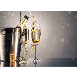 Tischsets | Platzsets - Silvester "schlicht" aus Papier - 44 x 32 cm