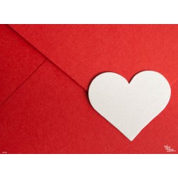 Tischsets | Platzsets - Valentinstag "weißes Herz" aus Papier - 44 x 32 cm