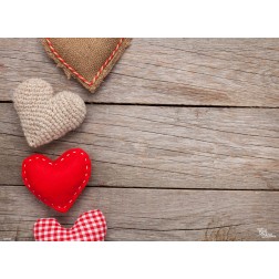 Tischsets | Platzsets - Valentinstag "Herzchenreihe links" aus Papier - 44 x 32 cm