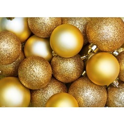 Tischsets | Platzsets - Goldene Weihnachtskugeln - aus Papier - 44 x 32 cm