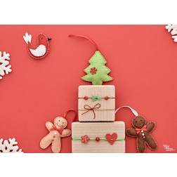 Tischsets | Platzsets - Zwei Lebkuchenmännchen - aus Papier - 44 x 32 cm