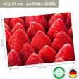 Tischsets | Platzsets - Saisonal "Erdbeerspitzen" aus Papier - 44 x 32 cm