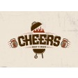 Cheers beige - Tischset aus Papier 44 x 32 cm