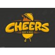 Cheers schwarz - Tischset aus Papier 44 x 32 cm