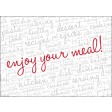 Enjoy your meal weiß  - Tischset aus Papier 44 x 32 cm