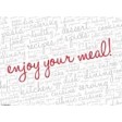 Enjoy your meal weiß  - Tischset aus Papier 44 x 32 cm