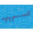 Enjoy your meal blau  - Tischset aus Papier 44 x 32 cm