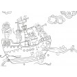 Piratenschiff - Tischset aus Papier 44 x 32 cm