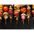 Tischset | Platzset - saftige Fleischspieße - aus Papier - 44 x 32 cm