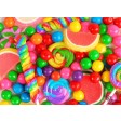 Bunte Süßigkeiten - Tischset aus Papier 44 x 32 cm