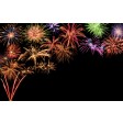 Tischsets | Platzsets - Silvester "Feuerwerk links oben" aus Papier - 44 x 32 cm