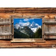 Tischsets | Platzsets - Snow "Berghütte mit Alpenpanorama" aus Papier - 44 x 32 cm