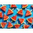Tischset | Platzset - Melonendreieckchen am Stiel - aus Papier - 44 x 32 cm
