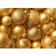Tischsets | Platzsets - Goldene Weihnachtskugeln 2 - aus Papier - 44 x 31 cm