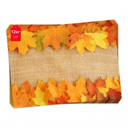 Tischsets | Platzsets - Farbenfrohe Herbstblätter aus Papier - 44 x 32 cm