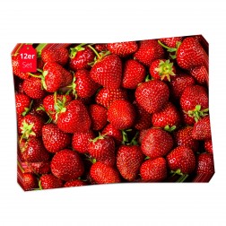 Tischsets | Platzsets - Fruchtig "Erdbeeren" aus Papier - 44 x 32 cm