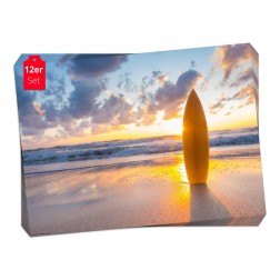 Tischset | Platzset - Surfbrett am Strand - aus Papier - 44 x 32 cm
