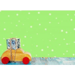 Tischsets | Platzsets - Weihnachten "Auto mit Geschenk" aus Papier - 44 x 32 cm