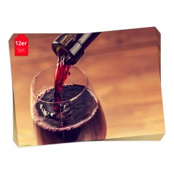 Tischset | Platzset - Rotwein einschenken nah - aus Papier - 44 x 32 cm