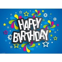 Happy Birthday  - Tischset aus Papier 44 x 32 cm