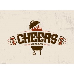 Cheers beige - Tischset aus Papier 44 x 32 cm