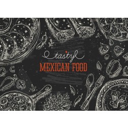Mexican Food  - Tischset aus Papier 44 x 32 cm