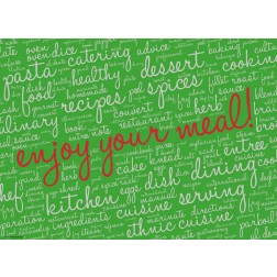 Enjoy your meal grün  - Tischset aus Papier 44 x 32 cm
