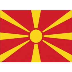 Flagge Nordmazedonien - Tischset aus Papier 44 x 32 cm
