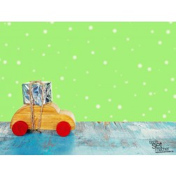Tischsets | Platzsets - Weihnachten "Auto mit Geschenk" aus Papier - 44 x 32 cm