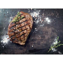 Tischset | Platzset - Steak mit Gewürzen - aus Papier - 44 x 32 cm