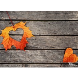 Tischsets | Platzsets - herzlicher Herbst "Herzblatt" aus Papier - 44 x 32 cm