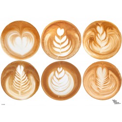 Tischsets | Platzsets - Kaffee "Kaffeeschaum Kunst" aus Papier - 44 x 32 cm