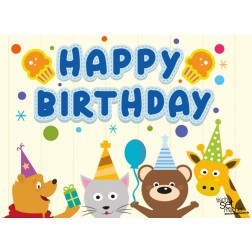 Tischsets | Platzsets - Kindergeburtstag "Happy Birthday" aus Papier - 44 x 32 cm