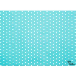 Tischsets | Platzsets - Muster "hellblau gepunktet" aus Papier - 44 x 32 cm