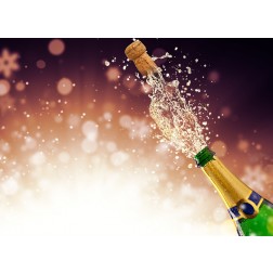 Tischsets | Platzsets - Silvester "Knallender Sektkorken" aus Papier - 44 x 32 cm