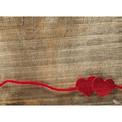 Tischsets | Platzsets - Valentinstag "Glitzer Herzchen" aus Papier - 44 x 32 cm
