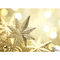 Tischsets | Platzsets - Weihnachten "goldener Glitzerstern" aus Papier - 44 x 32 cm